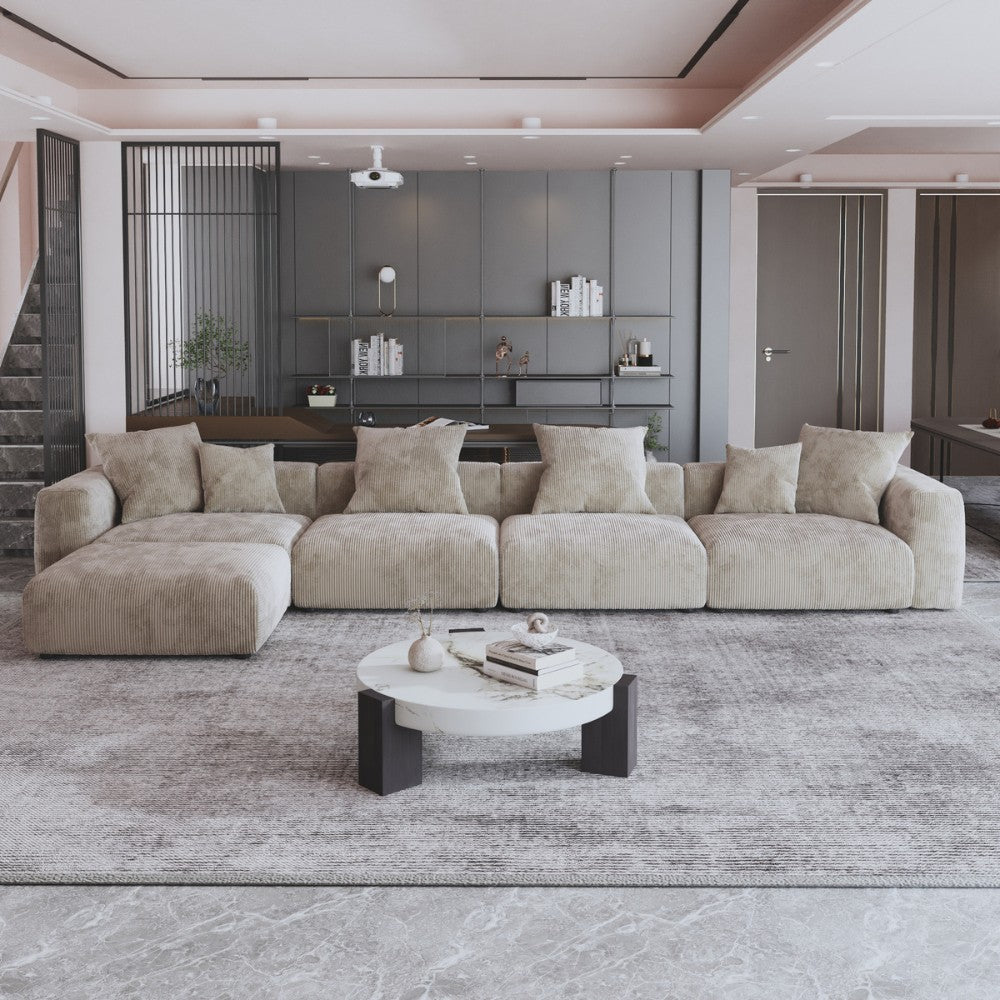 Kanso Corduroy Modular Sofa (Brown)