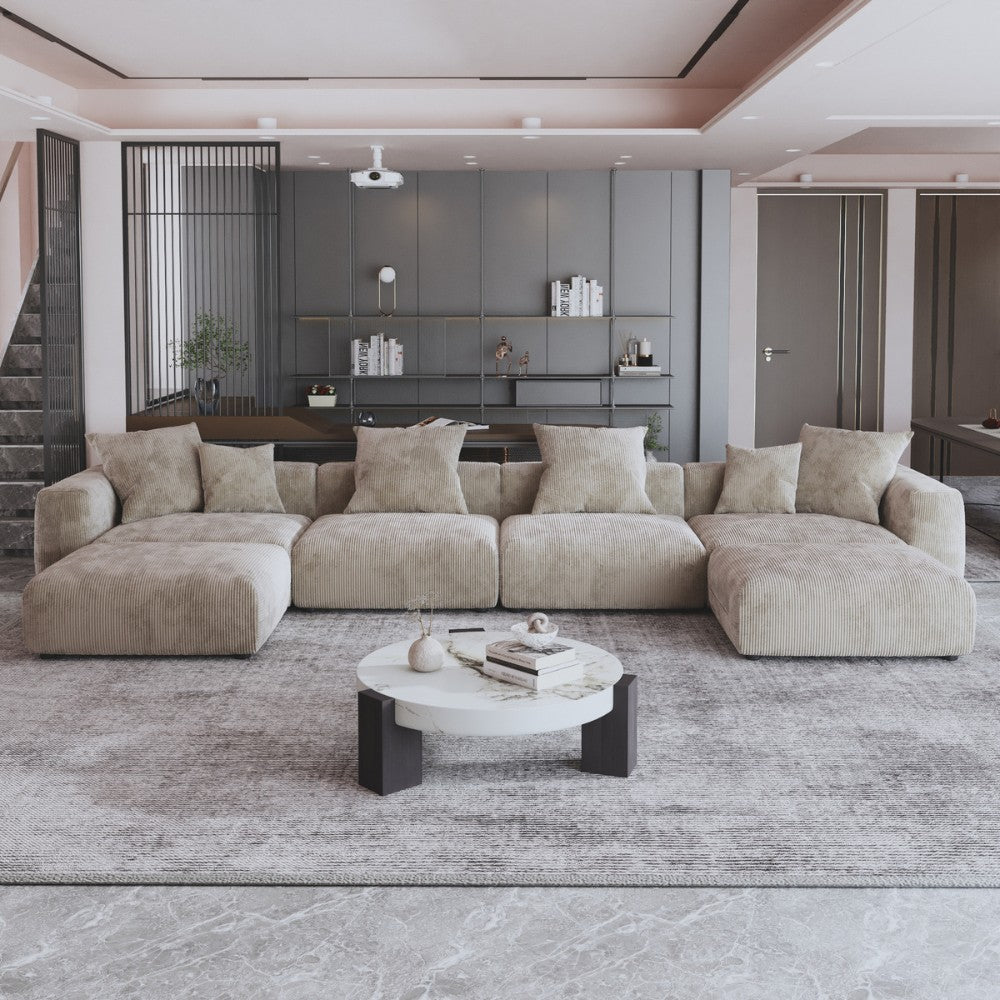 Kanso Corduroy Modular Sofa (Brown)