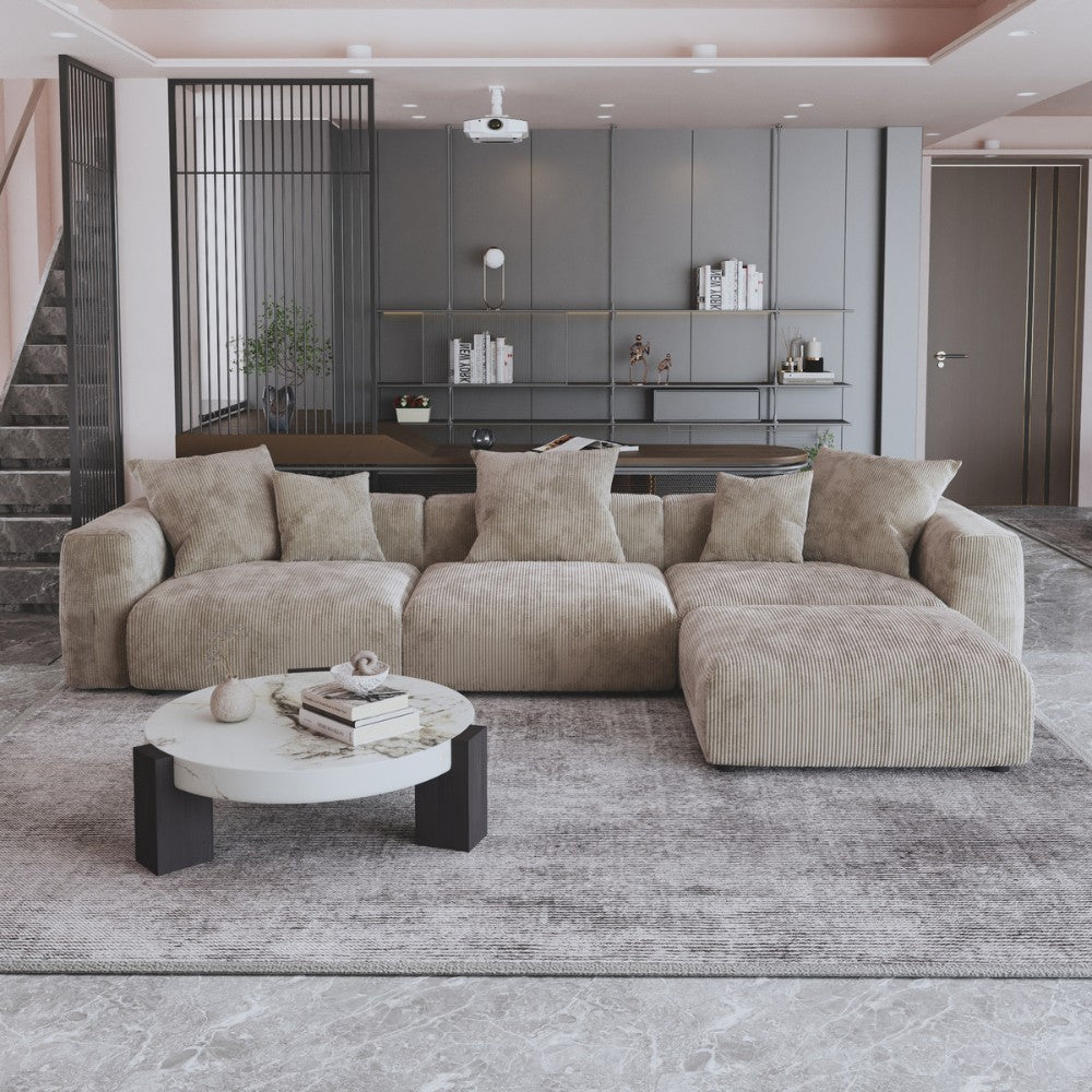 Kanso Corduroy Modular Sofa (Brown)