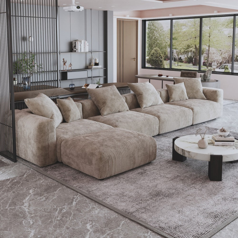 Kanso Corduroy Modular Sofa (Brown)