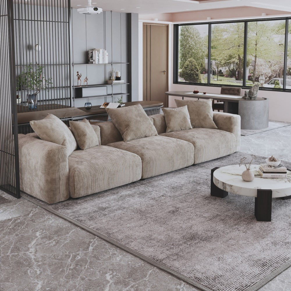 Kanso Corduroy Modular Sofa (Brown)