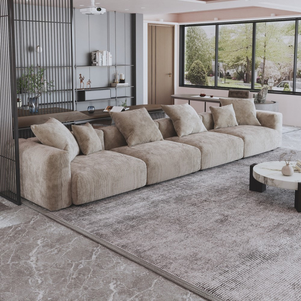 Kanso Corduroy Modular Sofa (Brown)