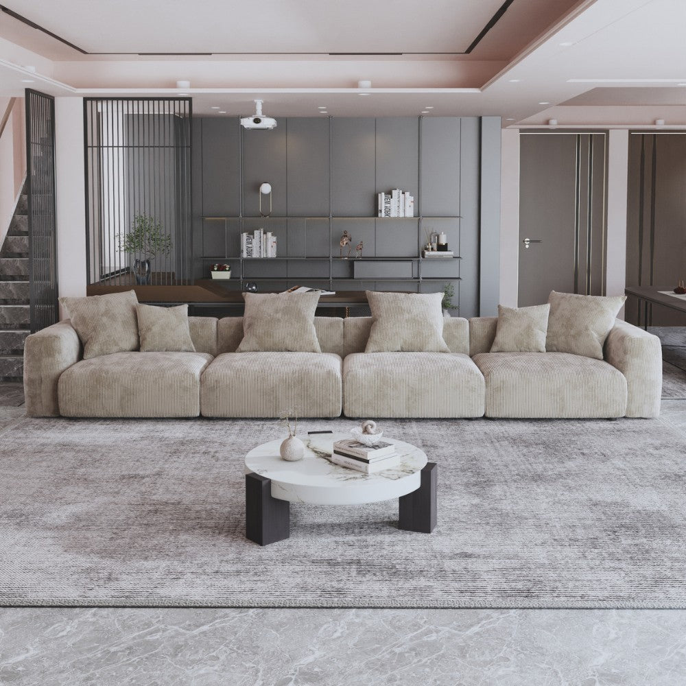 Kanso Corduroy Modular Sofa (Brown)