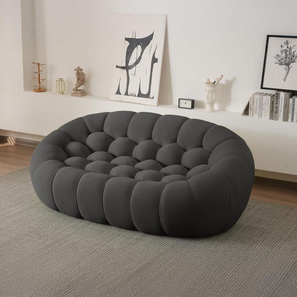 Mitsu Boucle Sofa (Dark Grey)