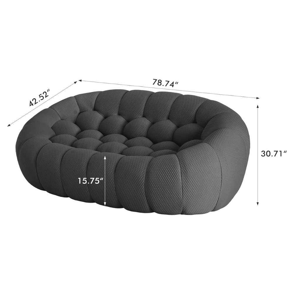 Mitsu Boucle Sofa (Dark Grey)