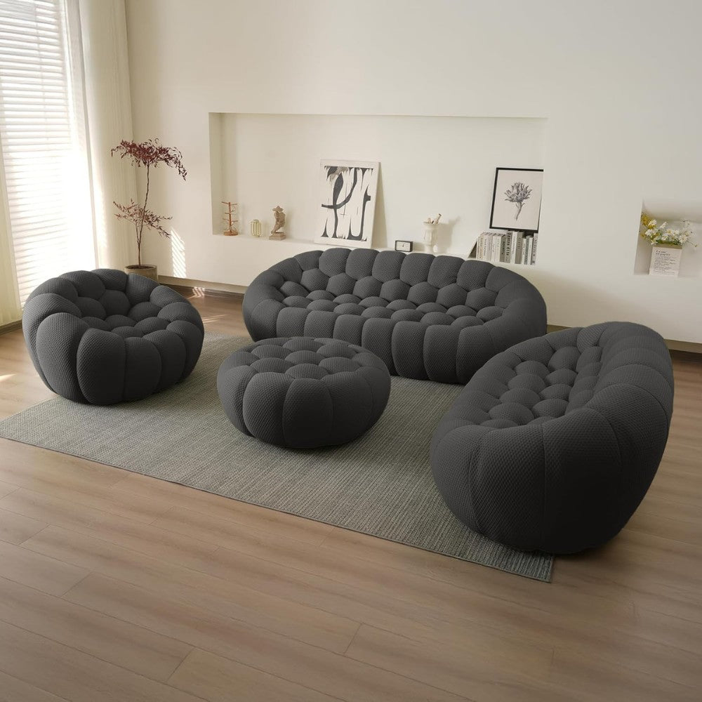 Mitsu Boucle Sofa (Dark Grey)
