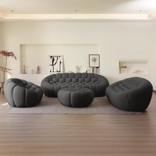 Mitsu Boucle Sofa (Dark Grey)