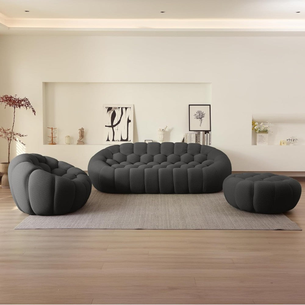 Mitsu Boucle Sofa (Dark Grey)