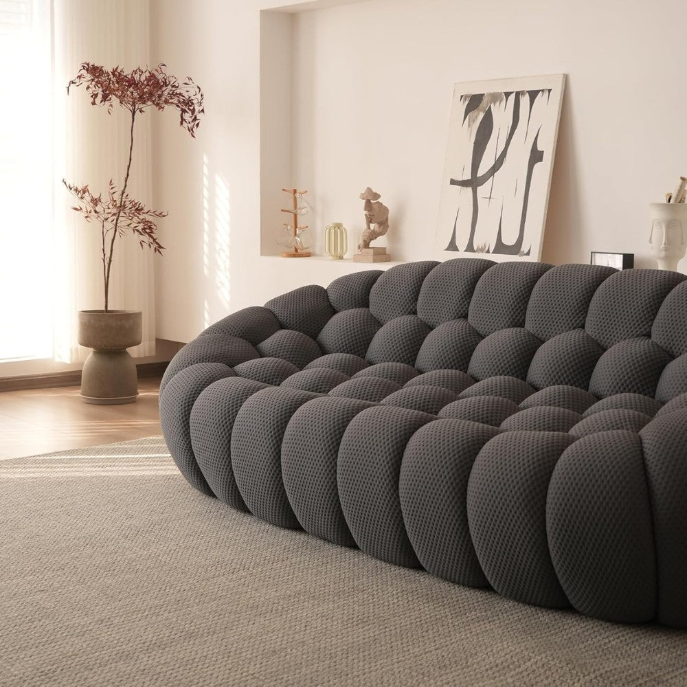 Mitsu Boucle Sofa (Dark Grey)