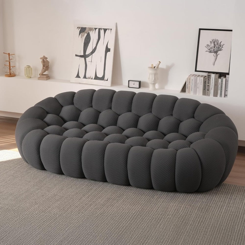 Mitsu Boucle Sofa (Dark Grey)