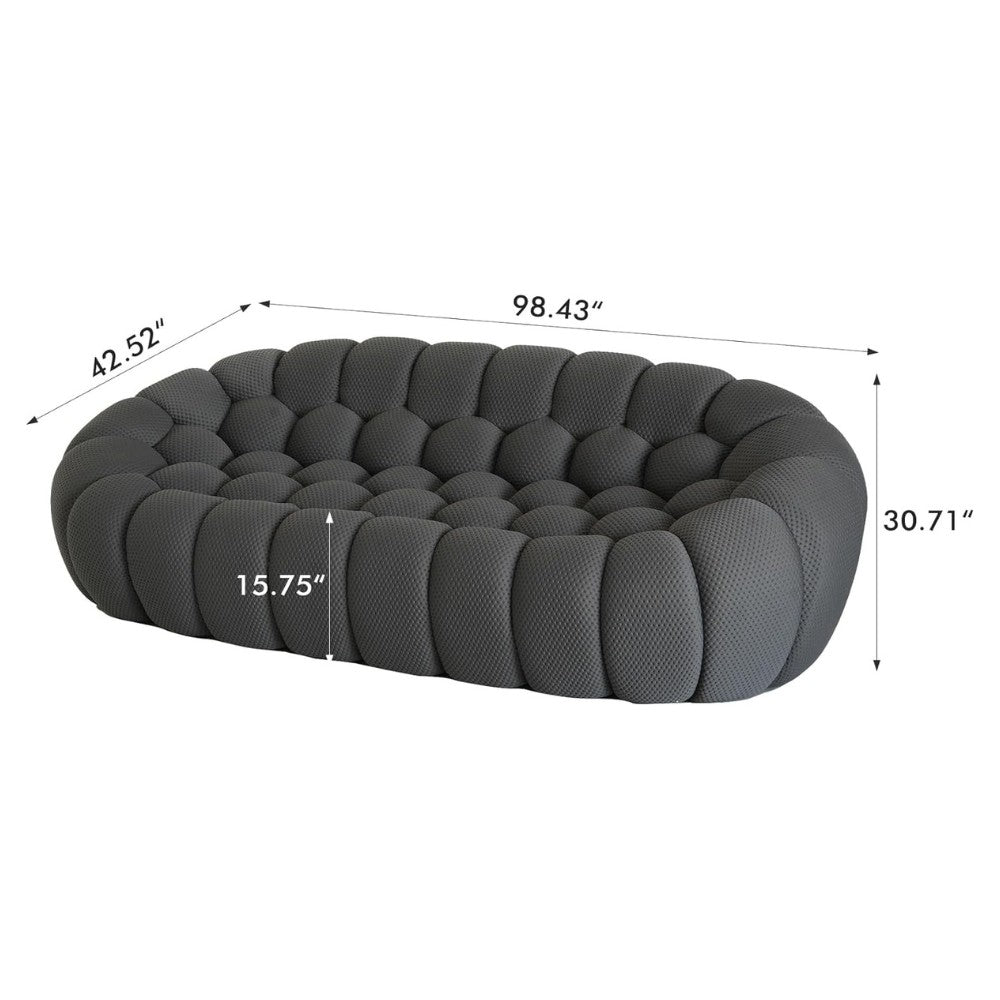 Mitsu Boucle Sofa (Dark Grey)