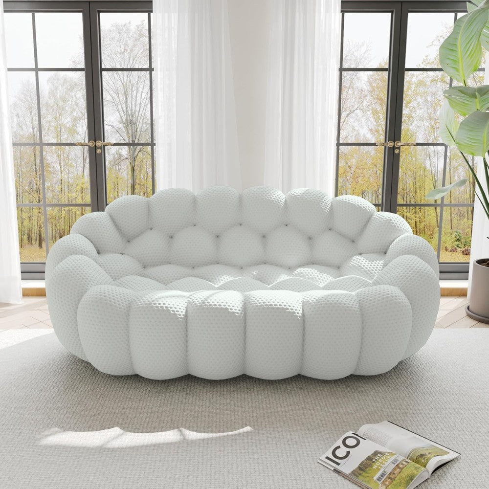 Mitsu Boucle Sofa (Light Grey)
