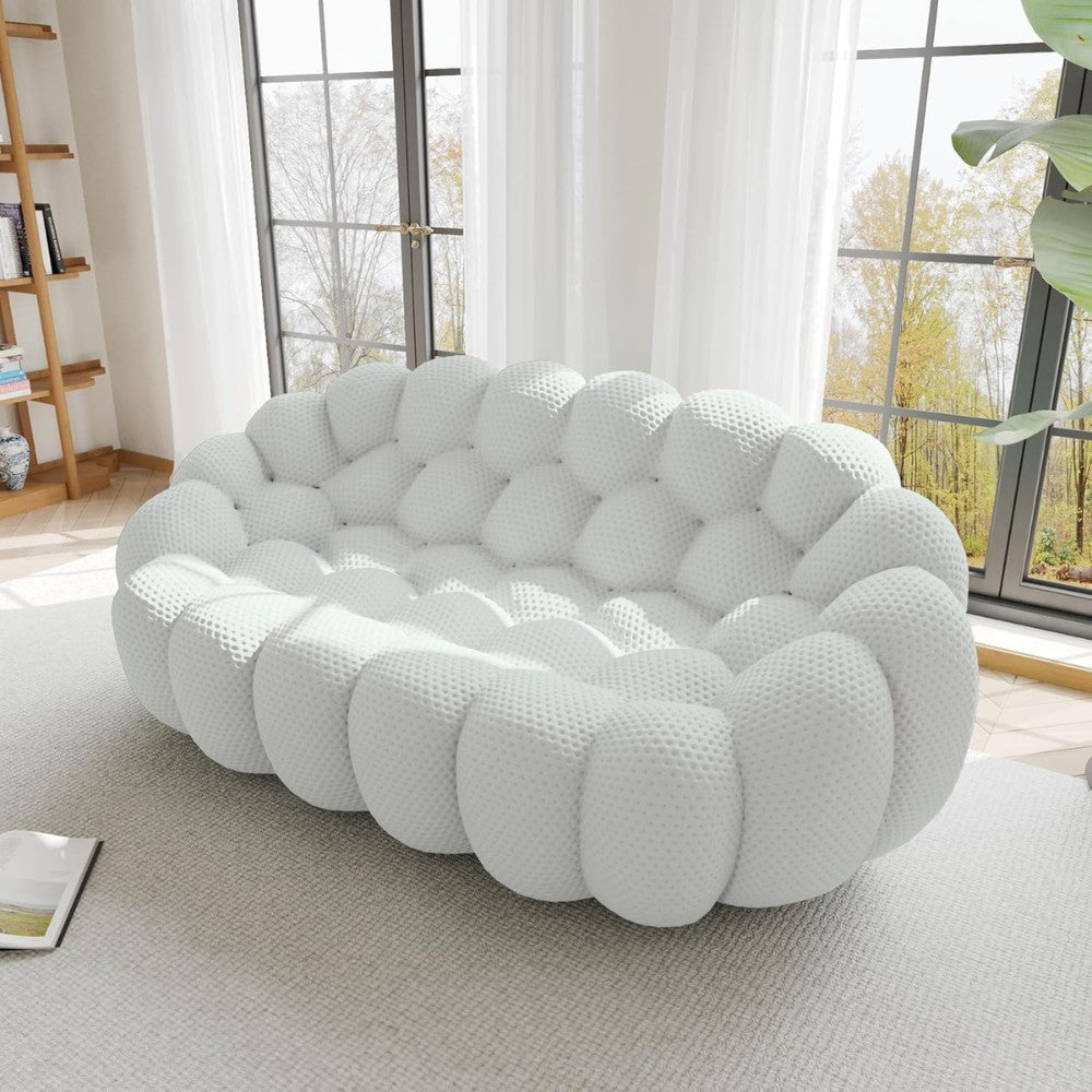 Mitsu Boucle Sofa (Light Grey)