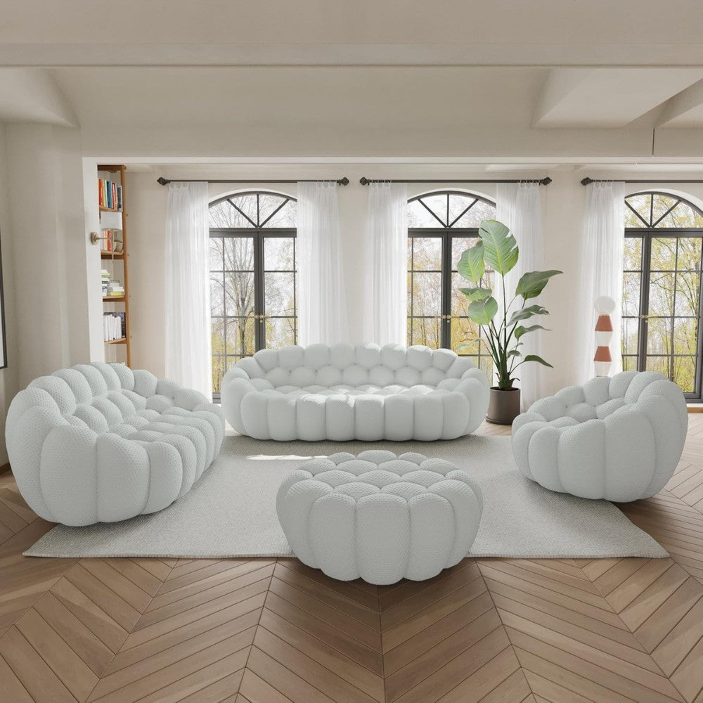 Mitsu Boucle Sofa (Light Grey)