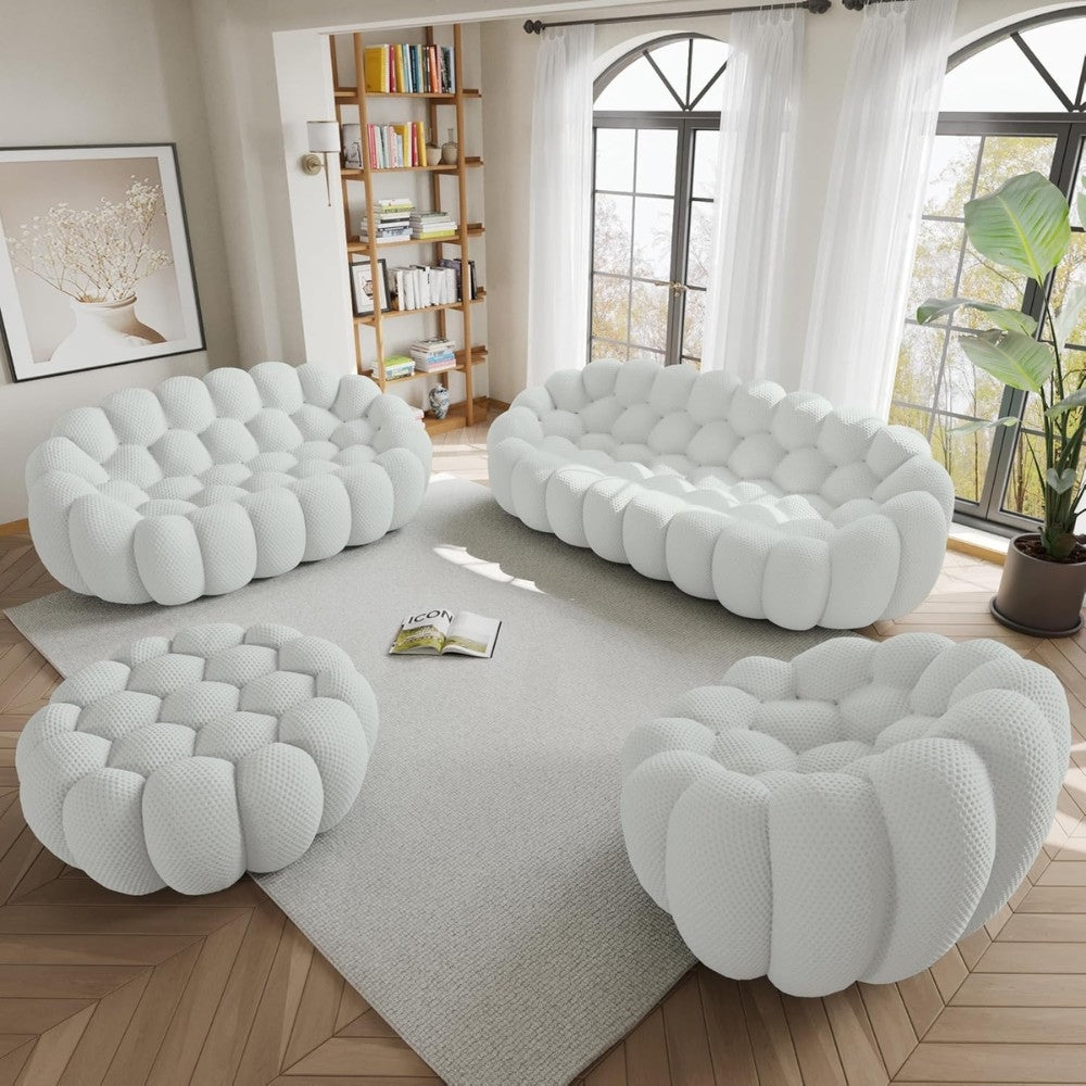 Mitsu Boucle Sofa (Light Grey)