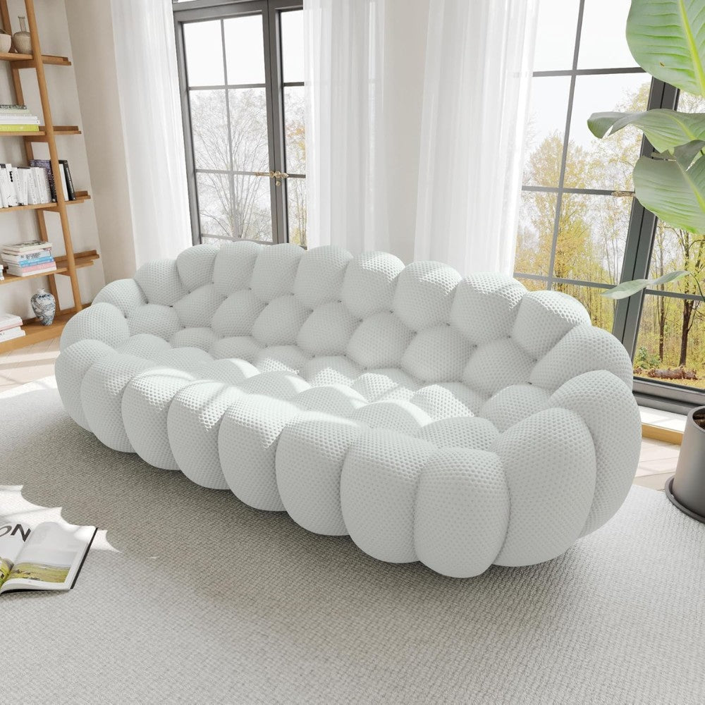 Mitsu Boucle Sofa (Light Grey)