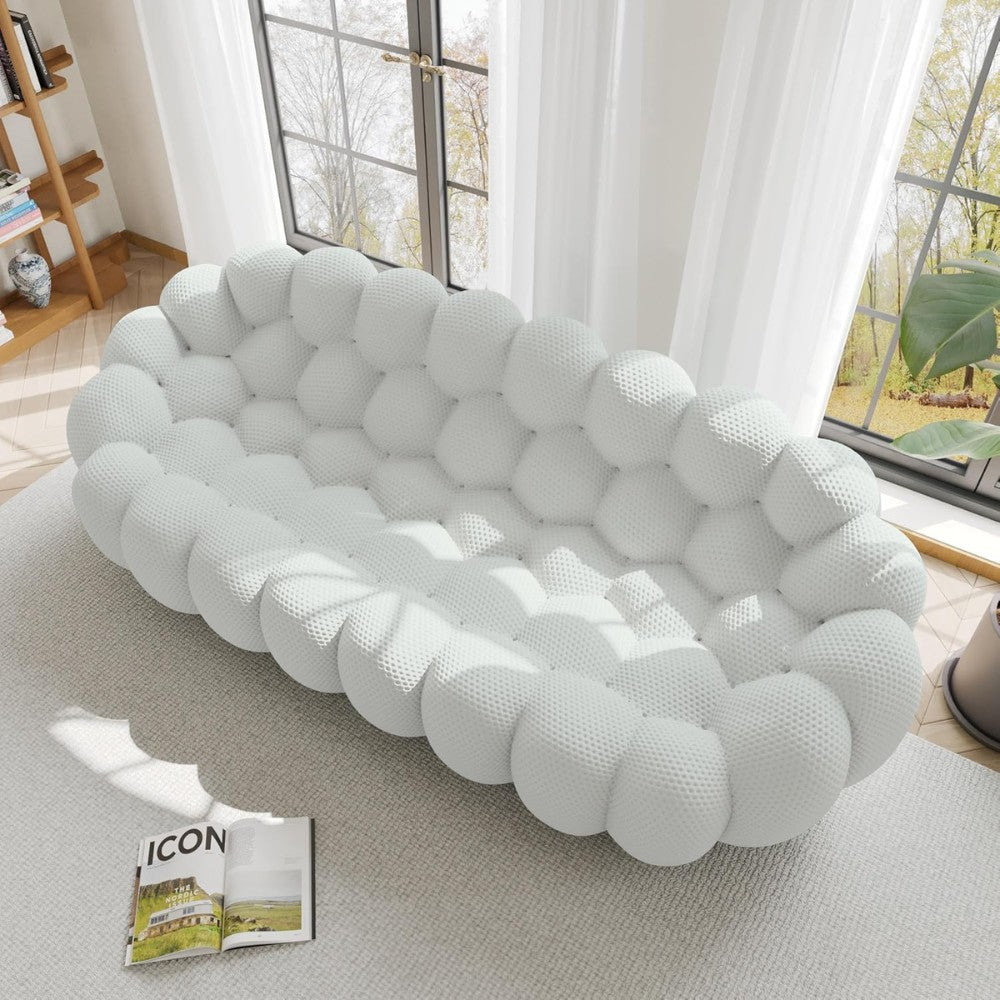 Mitsu Boucle Sofa (Light Grey)