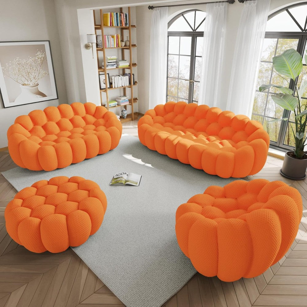 Mitsu Boucle Sofa (Orange)