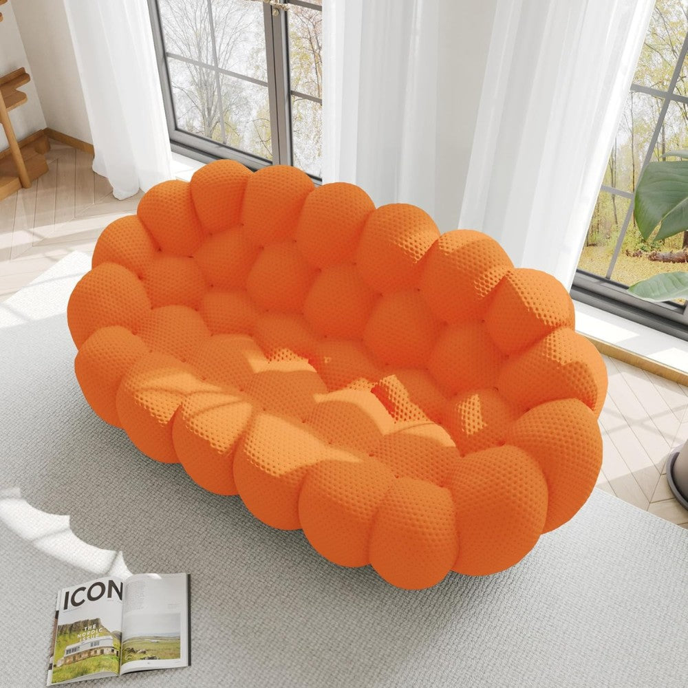 Mitsu Boucle Sofa (Orange)