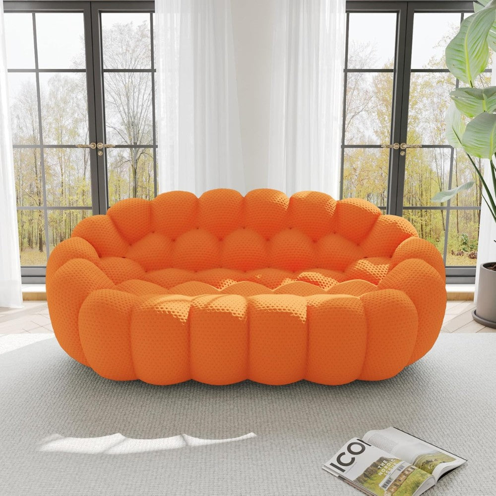 Mitsu Boucle Sofa (Orange)