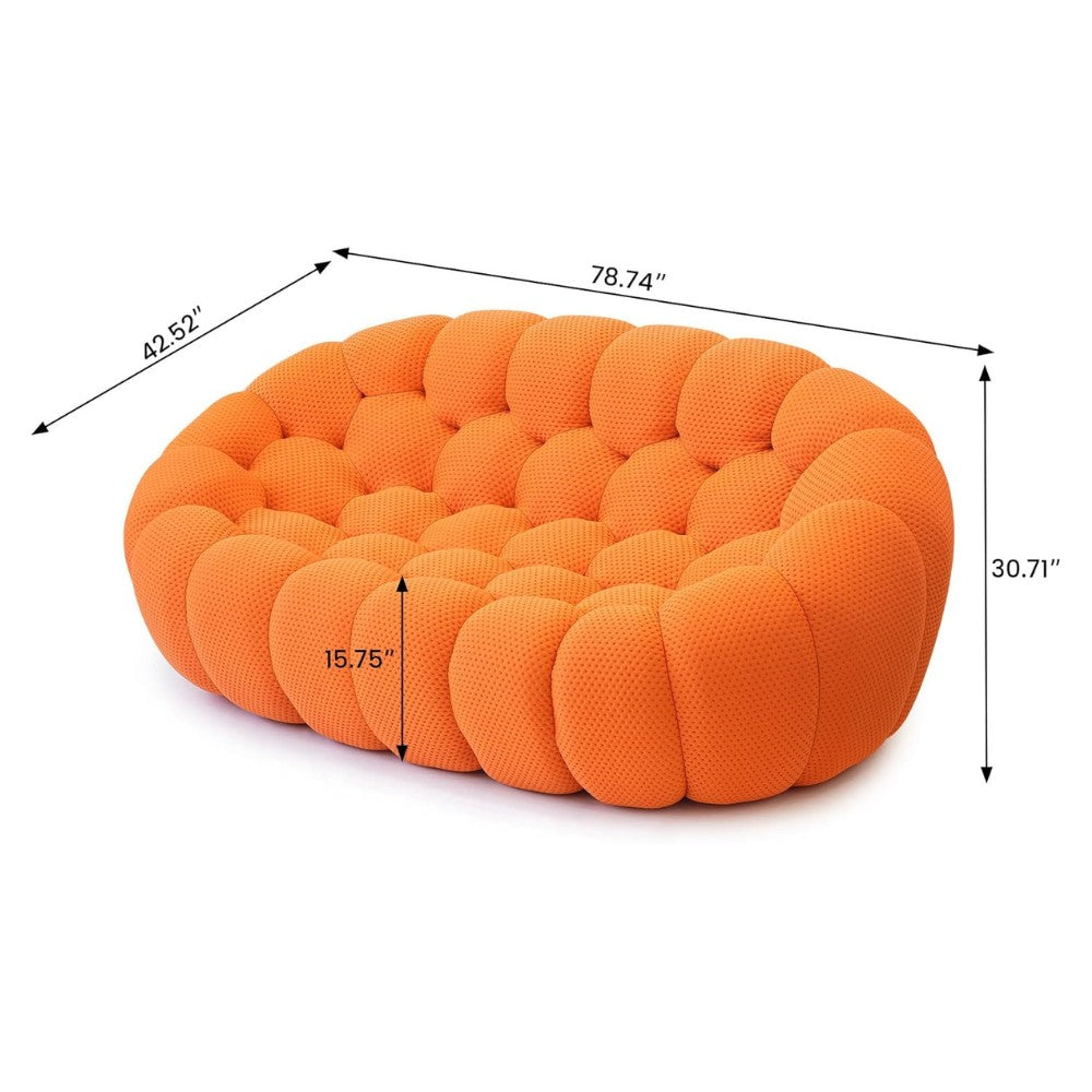 Mitsu Boucle Sofa (Orange)