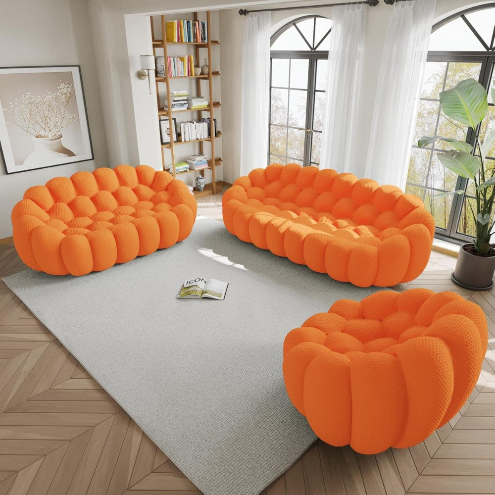 Mitsu Boucle Sofa (Orange)