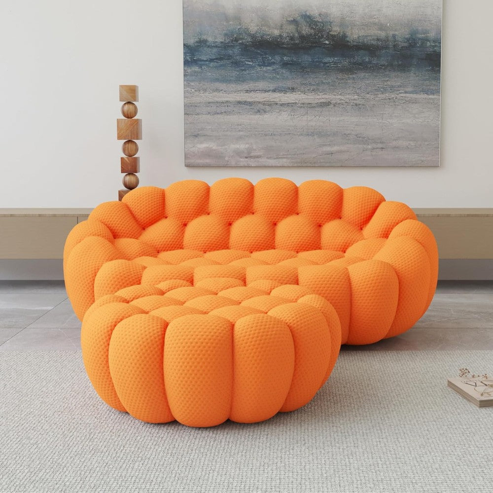 Mitsu Boucle Sofa (Orange)