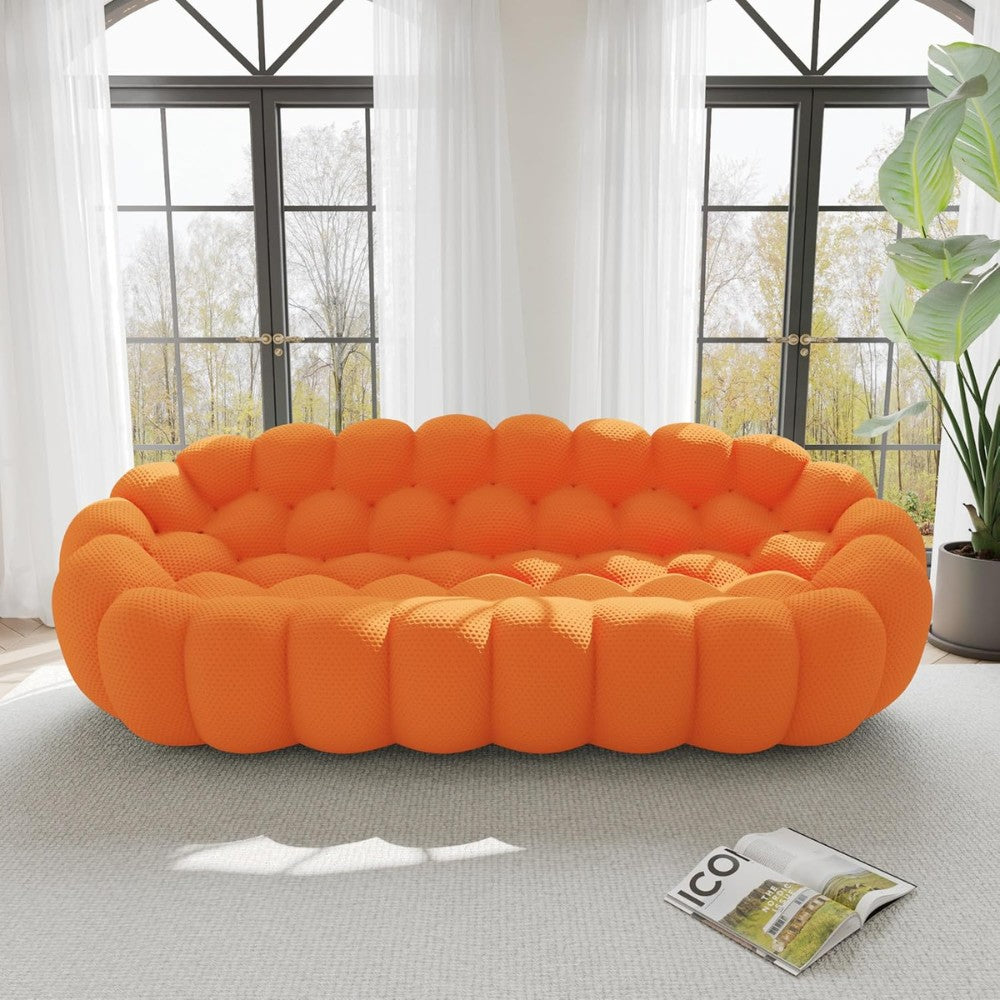 Mitsu Boucle Sofa (Orange)