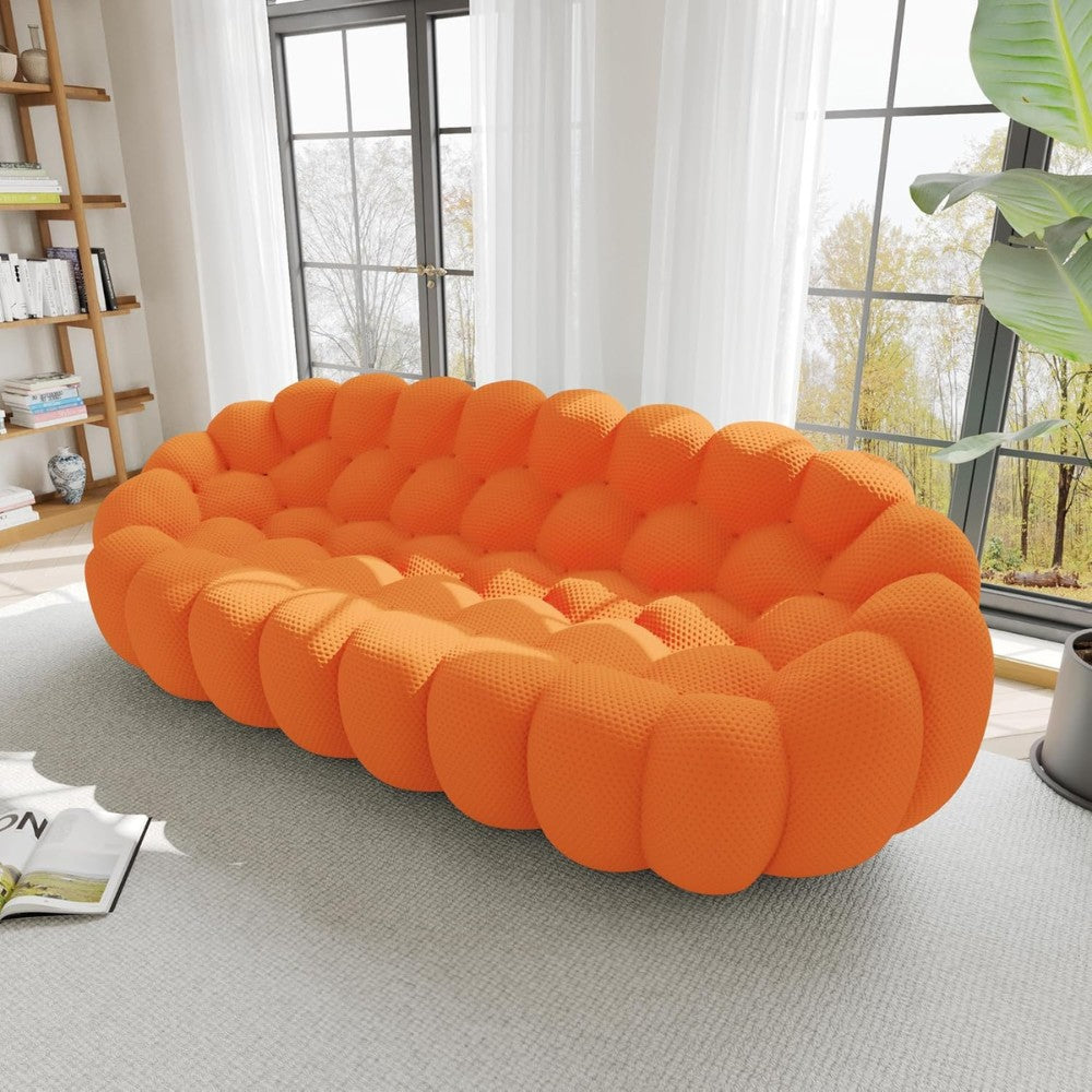 Mitsu Boucle Sofa (Orange)