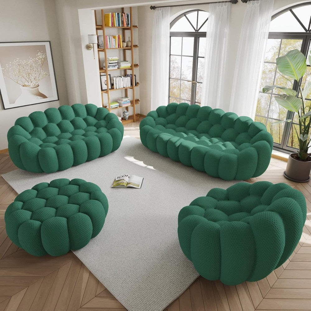 Mitsu Boucle Sofa (Dark Green)