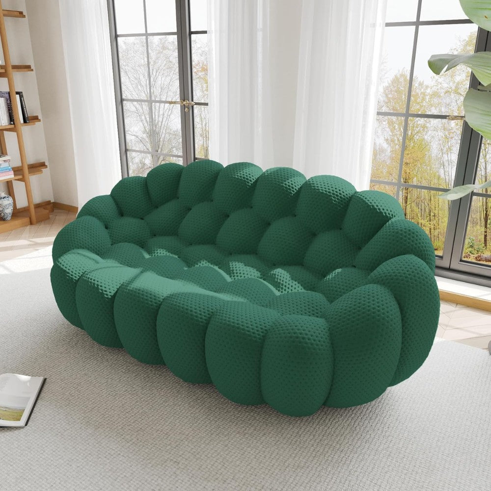 Mitsu Boucle Sofa (Dark Green)