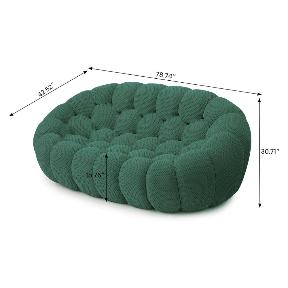 Mitsu Boucle Sofa (Dark Green)