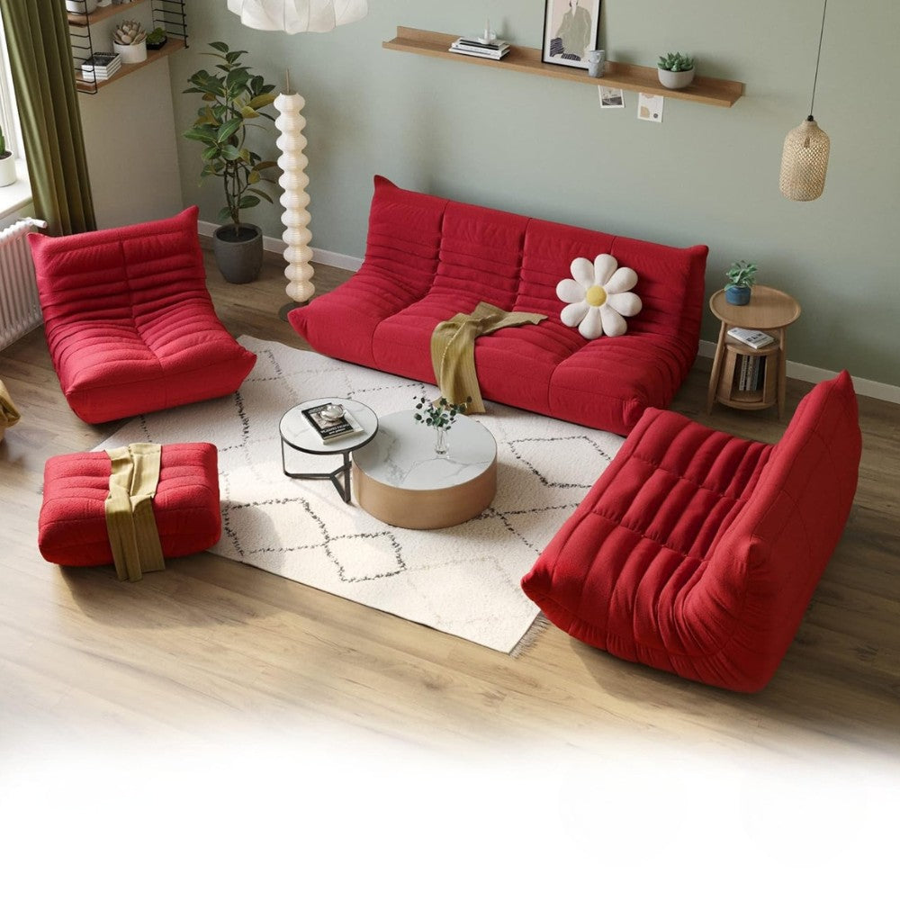 Muku Boucle Sofa Chair (Red)
