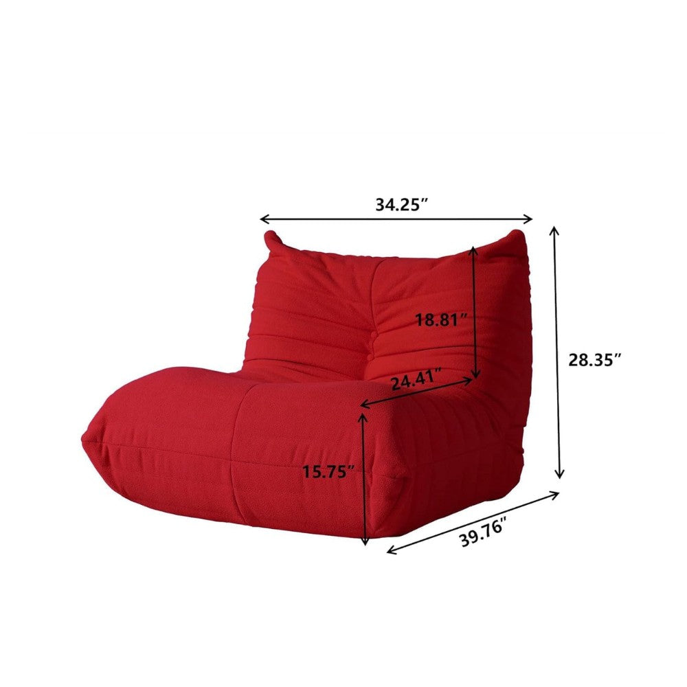 Muku Boucle Sofa Chair (Red)