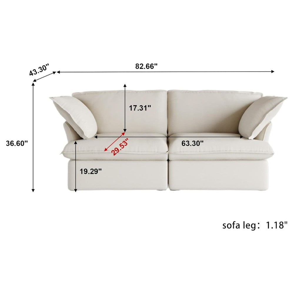 Sabi Modular Boucle Sofa (Beige)