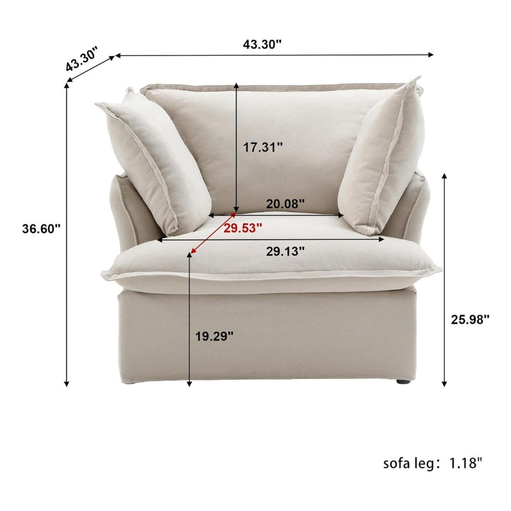 Sabi Modular Boucle Sofa (Beige)