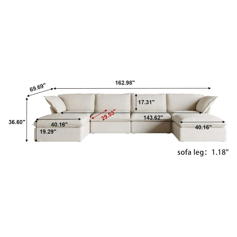 Sabi Modular Boucle Sofa (Beige)