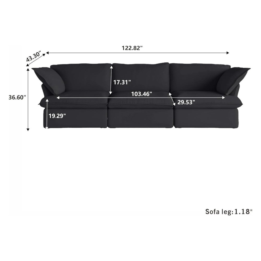 Sabi Modular Boucle Sofa (Black)