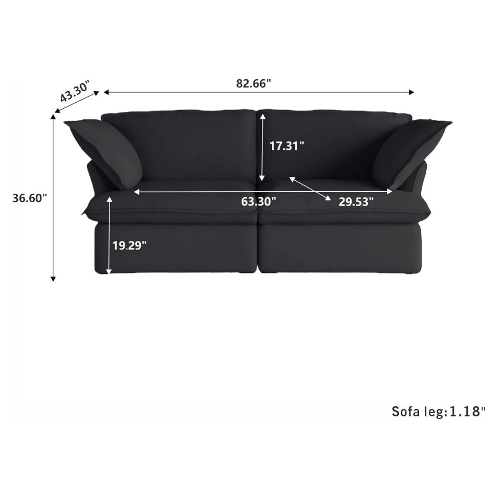 Sabi Modular Boucle Sofa (Black)