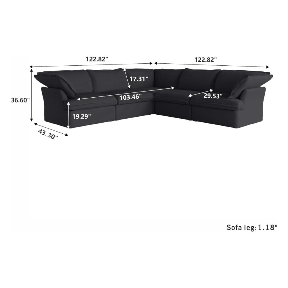 Sabi Modular Boucle Sofa (Black)