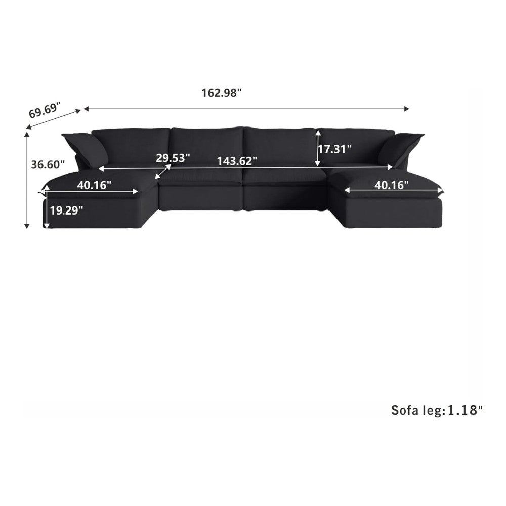 Sabi Modular Boucle Sofa (Black)