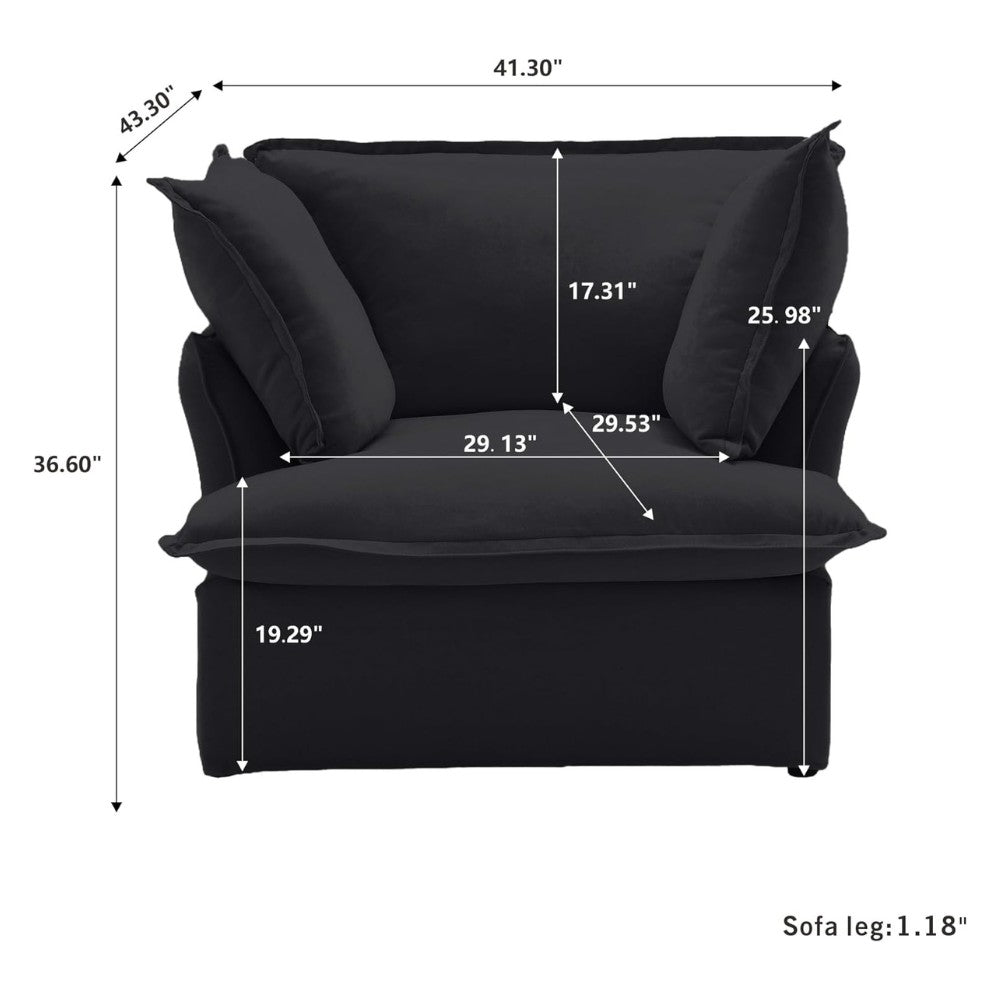 Sabi Modular Boucle Sofa (Black)
