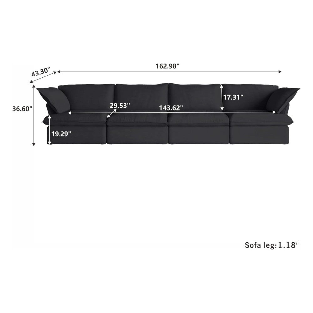 Sabi Modular Boucle Sofa (Black)