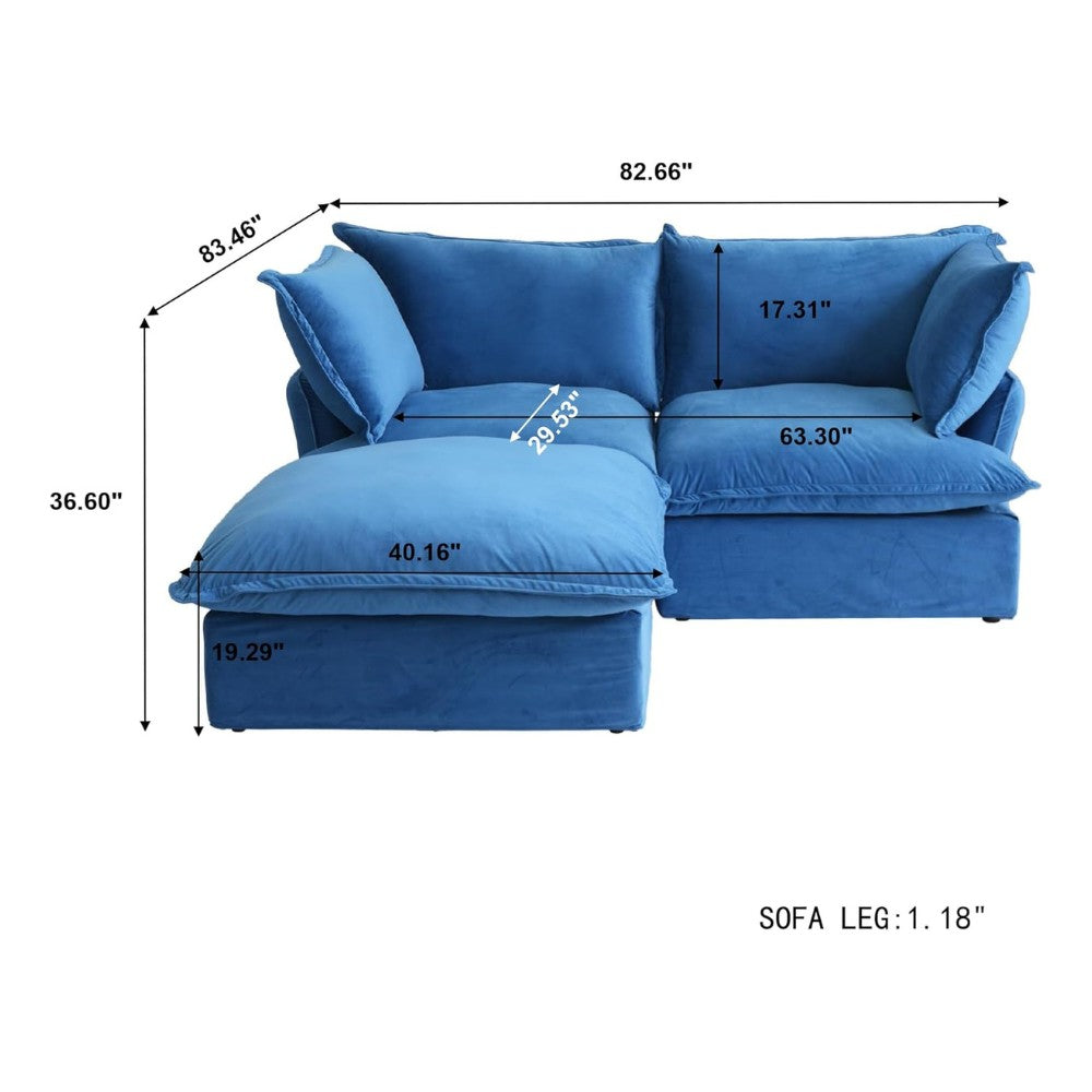 Sabi Modular Boucle Sofa (Blue)