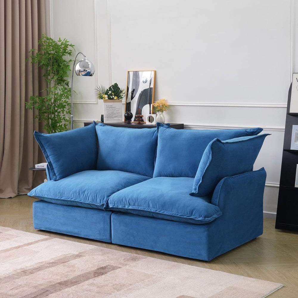 Sabi Modular Boucle Sofa (Blue)