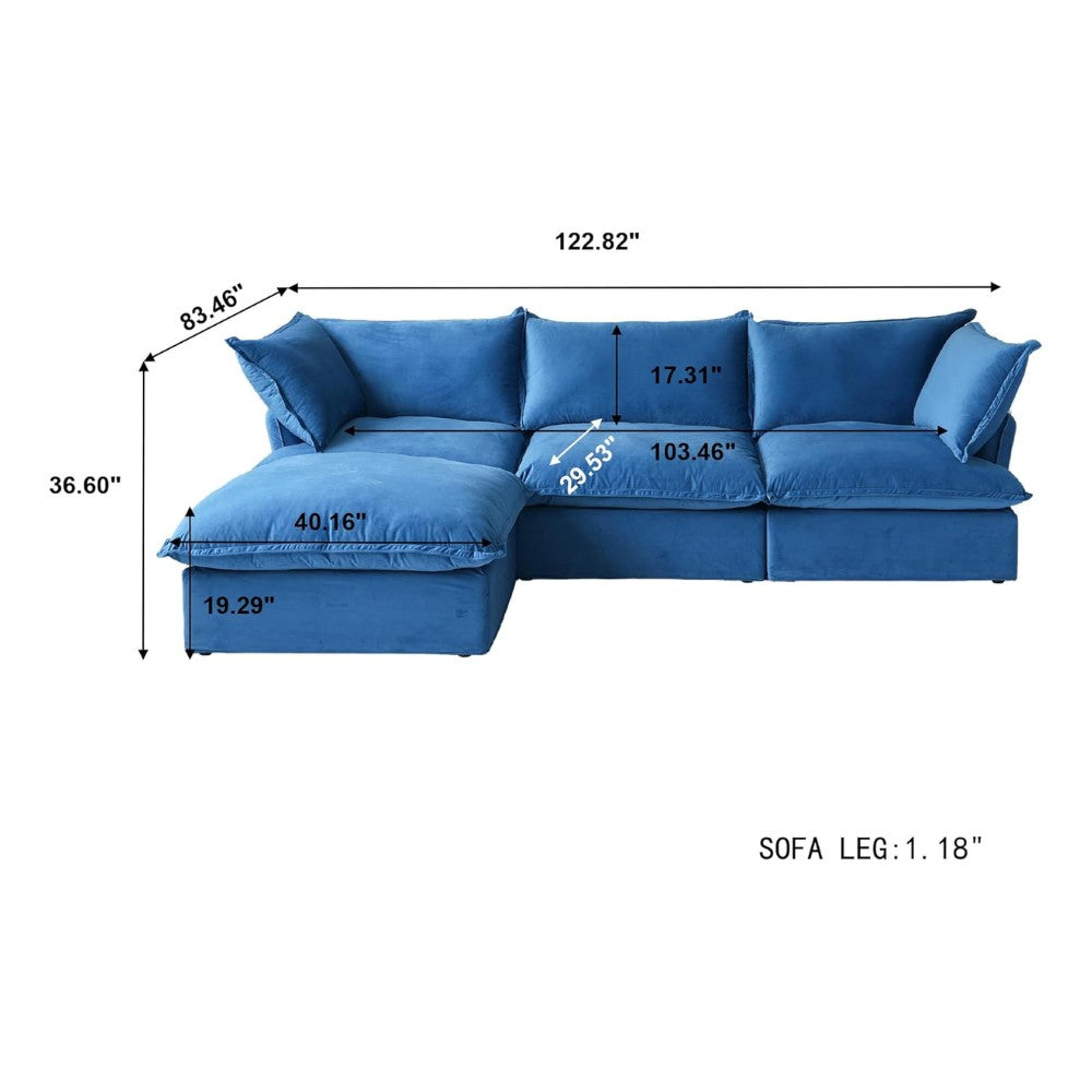 Sabi Modular Boucle Sofa (Blue)