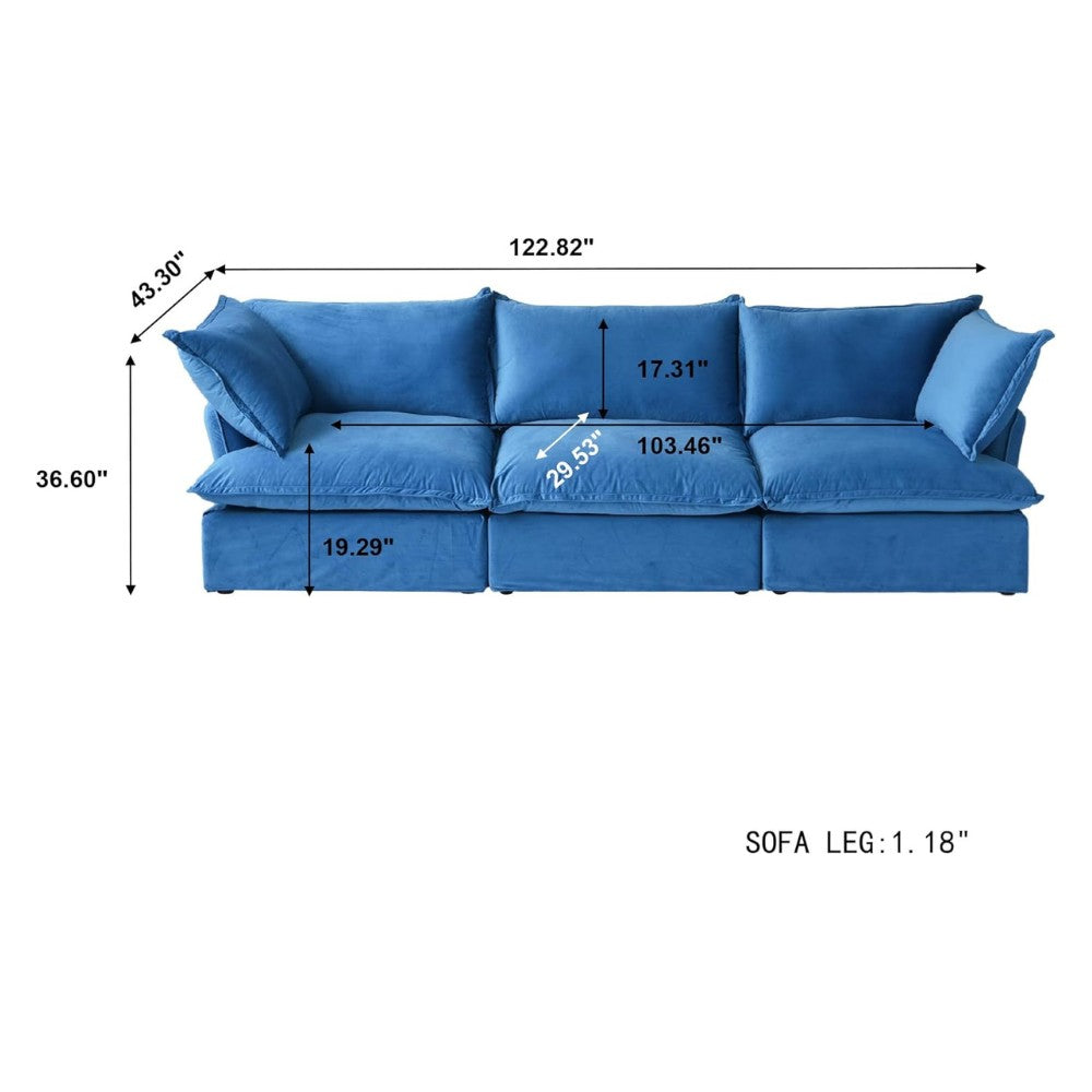 Sabi Modular Boucle Sofa (Blue)