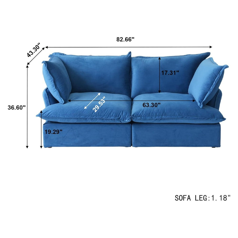 Sabi Modular Boucle Sofa (Blue)