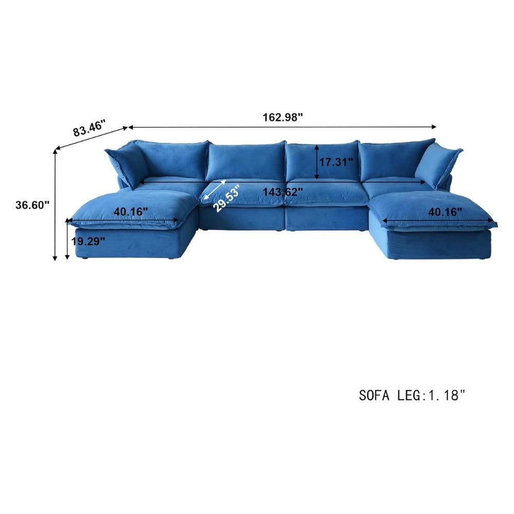 Sabi Modular Boucle Sofa (Blue)