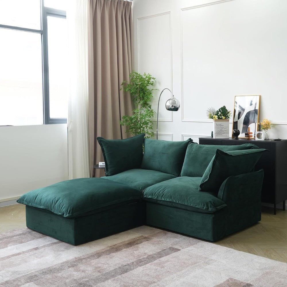 Sabi Modular Boucle Sofa (Green)